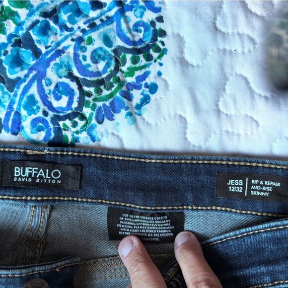Buffalo David Bitton Distressed Jeans Size 12 - Picture 2 of 5